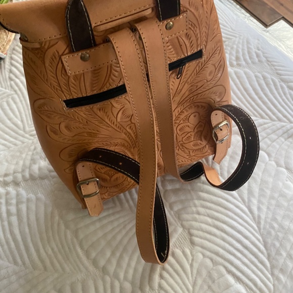 Gorgeous hand tooled backpack main image 7
